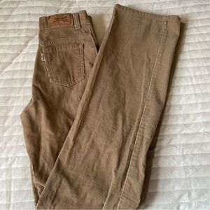 Levi’s Vintage Light Brown Kids Corduroy Pants White Label Size 14/W24 L32 Slim